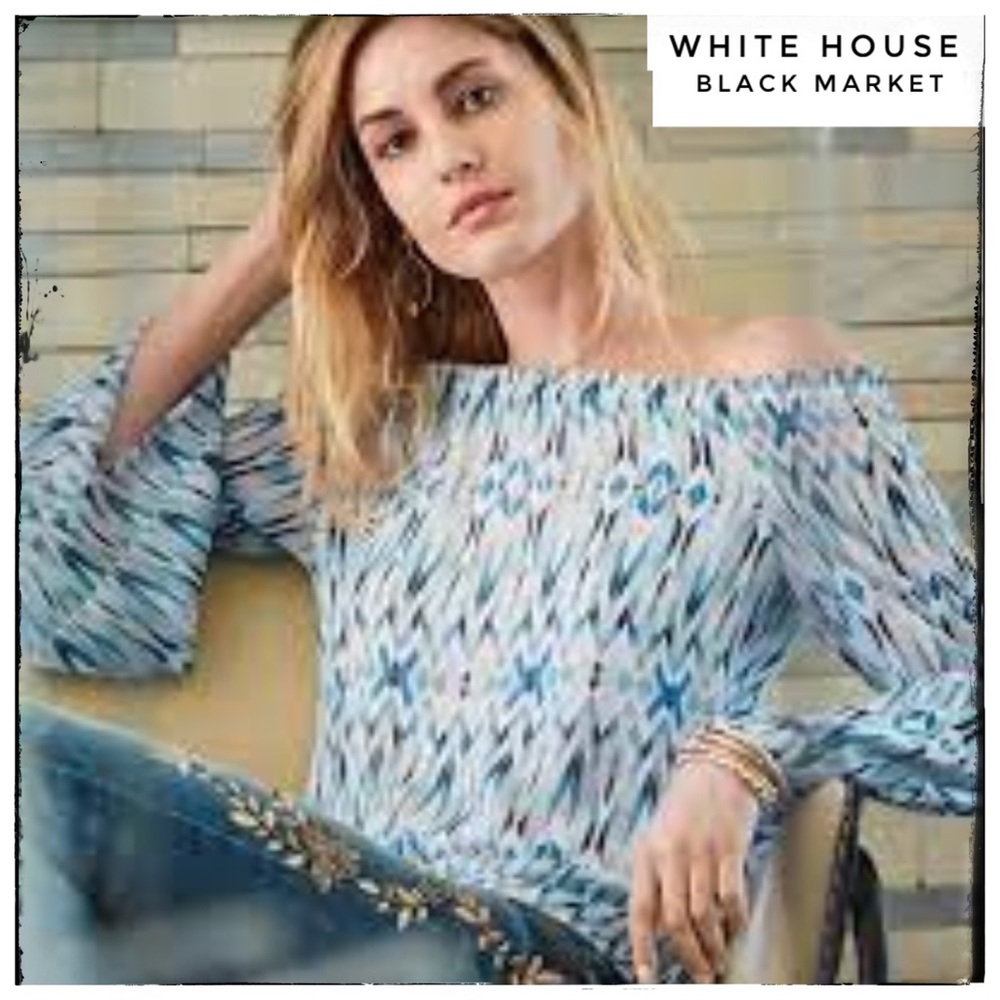 White House Black Market PRINTED OFF-THE-SHOULDER - Picture 3 of 15
